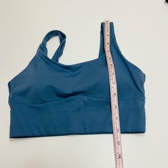 Gymshark Longline Sports Bra Medium Support Slate Blue Size Small - Picture 4 of 7